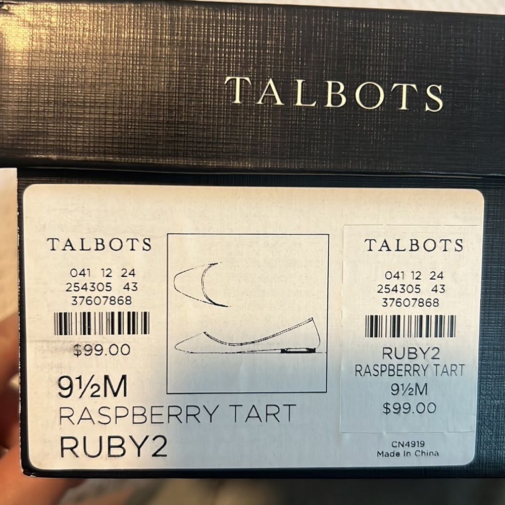 Talbots Raspberry Pink Pointed Toe Ballet Flats - image 5